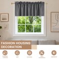 thumbnail image 4 of Dznils Rod Pocket Solid Blackout Kitchen Curtain Valance, Gray, 52"W x 18"L, 4 Panel, 4 of 11