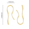 thumbnail image 5 of Ziurtnc 1 Pair Simple Exaggerated Asymmetric Metallic Stud Earrings Vintage Curved Drop Earrings Fashion Jewelry Accessories Gift, 5 of 7