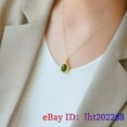thumbnail image 3 of K-KED Green Jade Pendant Delicate Jewelry Luxury Necklace 925 Silver Fashion Natural, 3 of 3