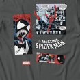 thumbnail image 3 of Marvel Comics Retro Venom & Spider-Man Action Panel Vintage Men's T Shirt (Charcoal, S-XXXL), 3 of 4