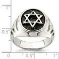 thumbnail image 3 of Sterling Silver Antiqued Star of David Ring QR6831, 3 of 6