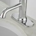 thumbnail image 2 of BWE Bathroom Sink Faucet Chrome Single Hole with Pop Up Drain Stopper with Overflow and Water Supply Hose Single Handle Aerator Spout Lavatory, 2 of 7