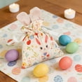 thumbnail image 4 of 4PC Bunny Easter Decoration Gift Bags Easter Party Favor Reusable Burlap Goodie Rabbit Drawstring Treat Bag for Some Bunny is One Easter Kids Baby Shower Garden Tea Party Supplies, 4 of 6