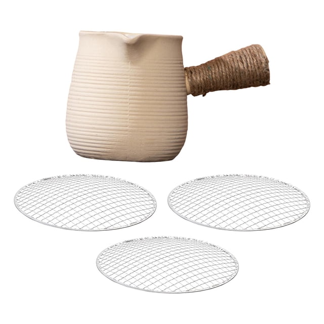 Tetera de cerámica Strade Fareast Limited con mango lateral de cuerda 460 ml incluye 3 rejillas