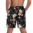 thumbnail image 2 of Lsque Mens Swim Trunks Lilies Flowers Pattern - Bathing Suit Compression Liner - Beach Swim Shorts Swimwear - (S-3XL) - Stretch Quick Dry -XX-Large, 2 of 9