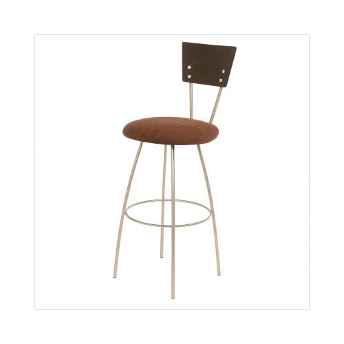Trica Katia 34'' Brushed Steel Tall Bar Stool w/ Swivel