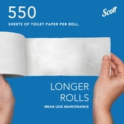 Scott Professional Standard Roll Toilet Paper, Bulk (13607), 2-Ply, Elevated Design, White, Individually Wrapped, Compact for Easy Storage (20 Rolls of 550 Sheets, 11,000 Sheet Total)