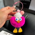 thumbnail image 1 of Lindo llavero colgante de coche de pato de piel de conejo, muñeco de peluche, pequeño colgante de bolsa de bola de carbón, 1 of 6