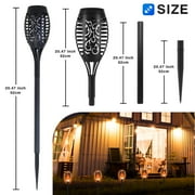 Flickering Flame Solar Lights Outdoor, 4 Pack Solar Torch Lights for Outside, Solar Garden Stake Lights LED Waterproof for Outdoor Decor Yard Patio Pathway Landscape Christma H-alloween