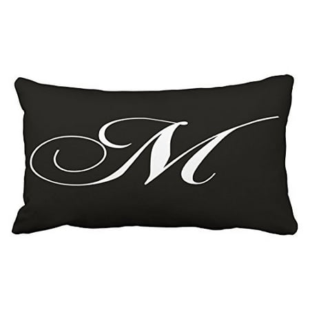 WinHome Decorative Black White Monogram M Designer Monogrammed Extraordinary Monogrammed Decorative Throw Pillows WinHome Decorative Black White Monogram M Designer Monogrammed Extraordinary Monogrammed Decorative Throw Pillows