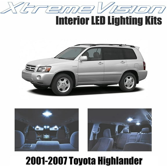 Xtremevision Interior LED for Toyota Highlander 2001-2007 6 Pieces Cool White Interior LED Kit   Installation Tool