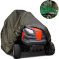 thumbnail image 2 of Housse de Tondeuse pour Ajustement Universel, Coutures Doubles, Housse de Tondeuse Imperméable avec Cordon de Tension Réglable, Tissu Oxford Polyester 210D Vert pour Protection Tous Temps, 2 of 6
