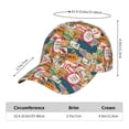 thumbnail image 2 of Disketp Retro Summer Stamp Print Baseball Caps for Outdoor Sports Fashion Casual Outdoor Caps Men Women, 2 of 6