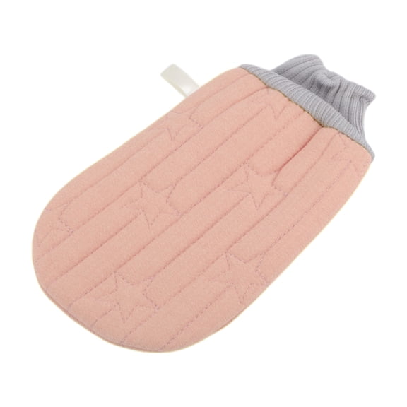 Unique Bargains Double-sided Gloves Bath Towel for bathroom 5.51"x9.06" 1 Pc Pink