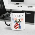 thumbnail image 2 of Freedom Shih Tzu on Independence Day 4th of July 11oz Accent Two-tone Mug Lion Dog Lover Gifts Coffee Tea Cup - 01005, 2 of 5
