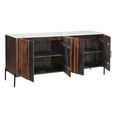 thumbnail image 3 of Greystone and Black Powdercoat Industrial Wood Four Door Credenza, 3 of 5