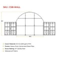 thumbnail image 5 of Shipping Container Canopy Shelter Kit - 40'(L) x 20'(W) 21 Oz 610 GSM PVC White Cover Storage Container Roof with Back End Wall - Snow, UV and Weather-Resistant, 5 of 9