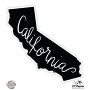 California State Shape - 3" Vinyl Sticker - For Car Laptop I-Pad Phone Helmet Hard Hat - Waterproof Decal