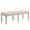 Cream + Fabric + Rubber Wood + Foam+3, variant on LIANGKA 43.3 Inch French Vintage Tufted Bench Carved Upholstered Ottoman For Bedroom Entryway And Living Room