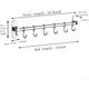 thumbnail image 4 of Estante para utensilios de acero inoxidable, riel de montaje en pared con ganchos personalizables, organizador de estilo chef profesional que ahorra espacio para un fácil acceso, construcción, 4 of 5