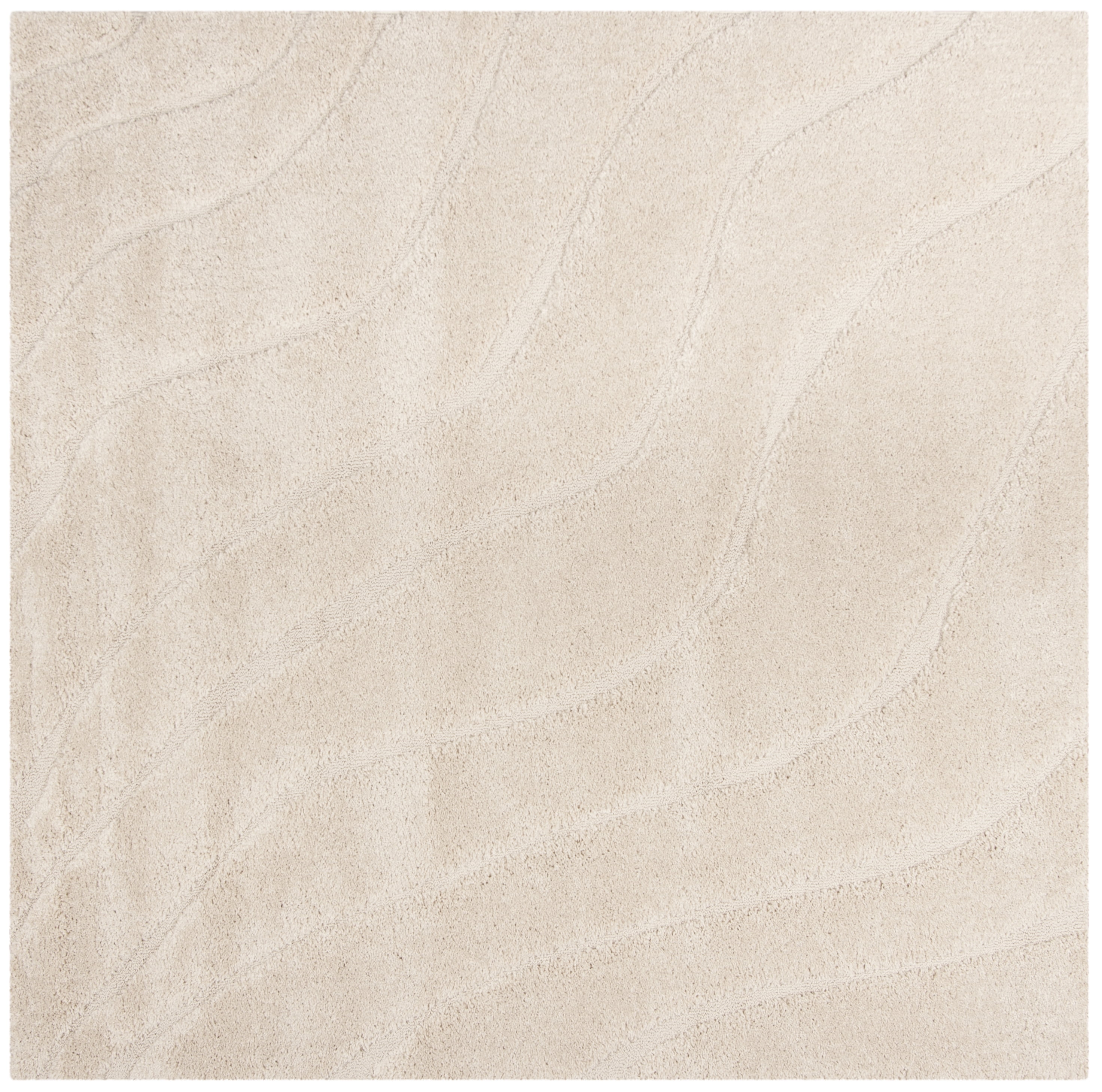 Safavieh Florida Tabitha Geometric Shag Area Rug, Creme, 5' x 5' Square