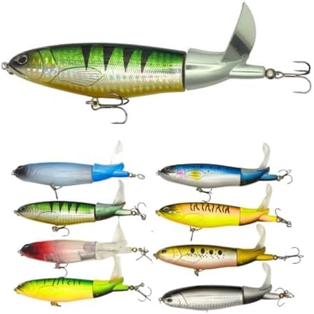 8 – Pack – Top Water Plopper Musky Lure Fishing Lure Hard Bait Bass Lure Whopper Topwater – Plastic$$Sport & Recreation Other