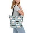 thumbnail image 2 of Salouo Swan Princess On Lake for Shoppers Tote for Women Foldable Handbags with Big Capacity Casual One-Shoulder Shopping Bag Hobo Bags Fit for Office/Shopping/Park, 2 of 6