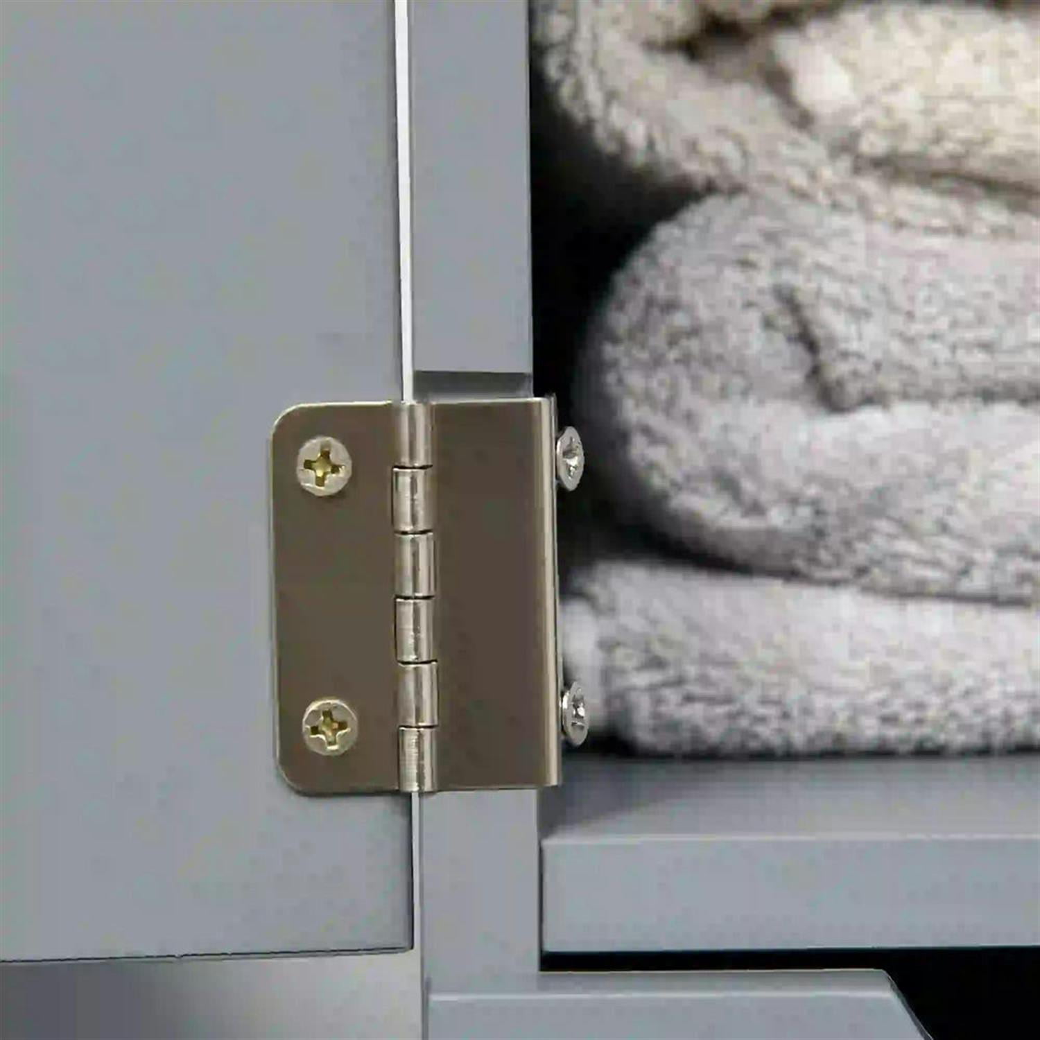 Demi Bonn Bathroom Floor Storage Cabinet, Bathroom Storage Unit, Freestanding Narrow Side Cabinet with 2-Tier Shelf and Drawers, Gray