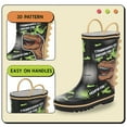 thumbnail image 2 of EUXTERPA Toddler Rain Boots for Boys Waterproof Kids Dinosaur Rubber Boots with Easy On Handles Toddler Size 10, 2 of 6
