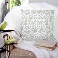 thumbnail image 3 of 24x24 Pillow Covers Set of 2, Green Leaf Flower Throw Pillow Covers Decorative Couch Cushion Case, Vintage Farmhouse Bohemian Spring Microfiber Square Pillowcases for Bedroom Car Living Room, 3 of 7