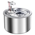 thumbnail image 1 of Dispensador de agua para mascotas de acero inoxidable, dispensador de agua para gatos con circulación automática, alimentador de agua inteligente para mascotas, agua corriente, 1 of 5