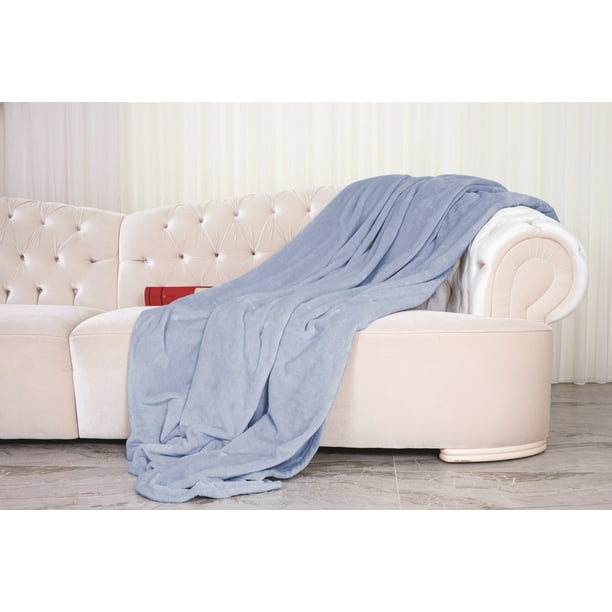 Extra Plush Velvetloft 500gsm Berkshire Opulence Throw Amherst Grey