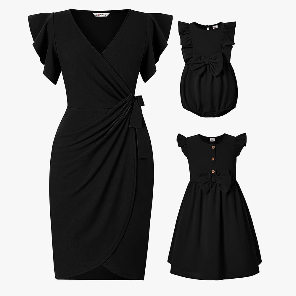PatPat Mommy and Me Dresses Family Matching Outfits Mother s Day Girl 8 9T Black Dress Walmart