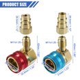 thumbnail image 3 of Unique Bargains 1 Set 90 Degrees Quick Coupler Adapter High/Low Pressure Side R1234y for Car Air Conditioner Systems, 3 of 7