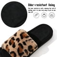 thumbnail image 4 of BERANMEY Leopard Open Toe Womens Slippers Cute Soft House Slippers for Women Men Anti-slip Thick Sole Indoor Bedroom Winter Home Slippers, 4 of 8