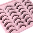 thumbnail image 2 of Wispy Lashes 14mm Cat Eye False Eyelashes Natural Look Faux Mink Lashes Short Natural Lashes, 2 of 6