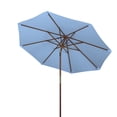 thumbnail image 6 of SAFAVIEH Cannes 9' Market Push Wooden Patio Umbrella, Baby Blue, 6 of 6