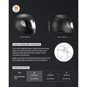 KFFKFF Full Face Motorcycle Helmet, Adult Motocross Dirt Bike Helmet with Dual Visors (Tinted & Clear), Street Racing Helmet with Removable Liner for Men & Women, DOT Certified, (Matte Black, M)