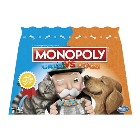 Monopoly Cats Vs. Dogs Board Game for Kids Ages 8 and (Best Historical Board Games)