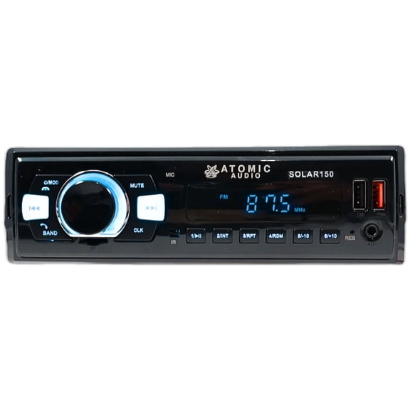 Estéreo Atomic Audio SOLAR150 1 DIN MP3, USB, SD, Bluetooth