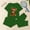 Green, variant on BLTIBY Women's Pajamas Set 3 PCS Cute Christmas Short Sleeves Loose Comfy Crop Tops Pj's Pants Outfits and Shorts Loungewear Green M