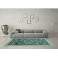 thumbnail image 3 of Ahgly Company Indoor Rectangle Abstract Light Blue Modern Area Rugs, 8' x 12', 3 of 4