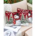 thumbnail image 6 of Red Snowman Christmas King Size Pillow Cover,Pillowcase Protectors with Zipper,Decorative Throw Pillow Case Cover,Xmas Tree Snowflake Birds Branches Wooden Pillow Shams for Couch Sofa 20x36Inch, 6 of 8