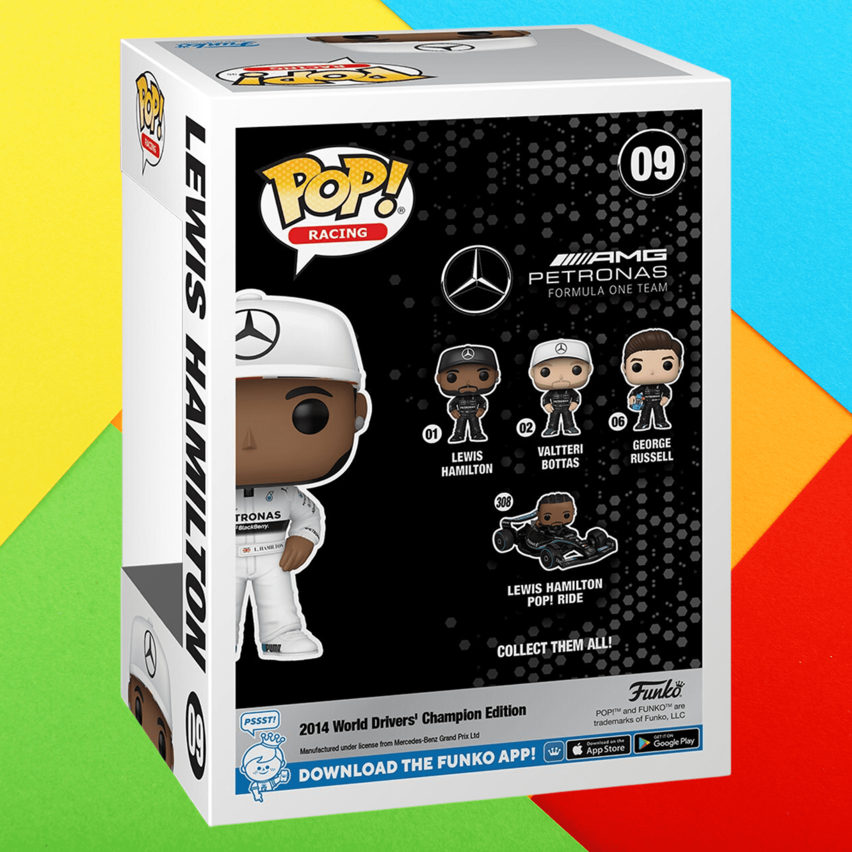 Formula 1 Lewis Hamilton with Helmet Funko Pop! Vinyl Figure #09 with Protector Case