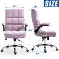thumbnail image 2 of BUPPLEE Executive Office Chair Velvet Ergonomic Style, Swivel Flip-Up Arms, 2 of 9