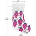 thumbnail image 2 of GZHJMY Strawberry Christmas Stocking, Personalized Large Candy Stocking Hanging Gift, Xmas Stockings Decoration for Family Holiday Party Ornaments Decor Fireplace, 2 of 7