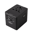 thumbnail image 1 of Adaptador de Viaje Internacional Happy Life Cargador Universal 3 Puertos USB 1 Tipo C, 1 of 8