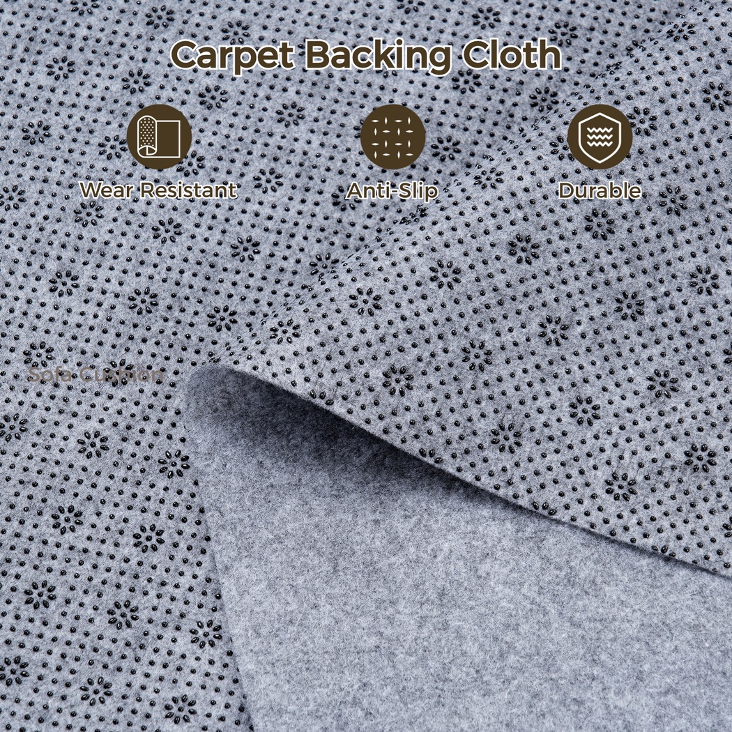 157x71 Inch Non-Slip Carpet Backing Cloth, Tufting Carpet Backing Cloth with Plum Blossom Patterns, 1mm Thick Vinyl Rug Backing Fabric & Rug Making Supplies
