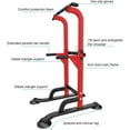 thumbnail image 4 of SogesHome Power Tower Pull Up Bar and Dip Station Adjustable Height Dip Stand Multi-Functional Strength Training Fitness Workout Station, 4 of 14