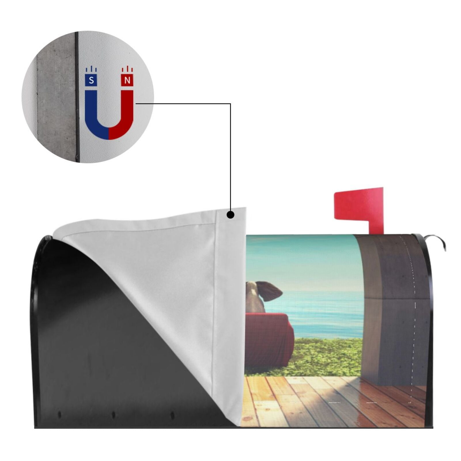 Kdxio Magnetic Mailbox Cover 21x18 in Mailbox Cover Outdoor Decoration Holiday Mailbox Covers for Home Garden Yard-21x18 in